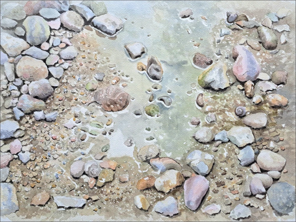Skarby Narwi, akwarela, 41x31 cm