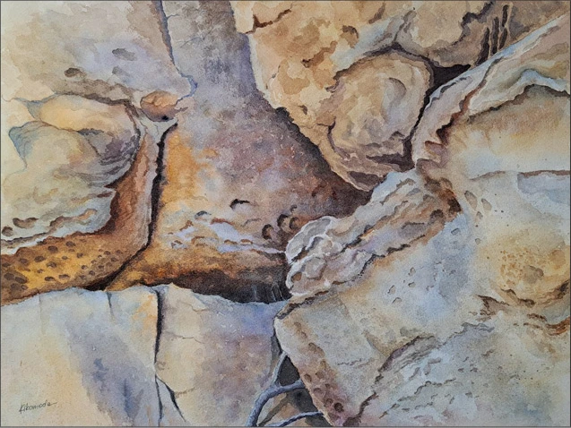 Szorstkie w dotyku, akwarela, 41x31 cm