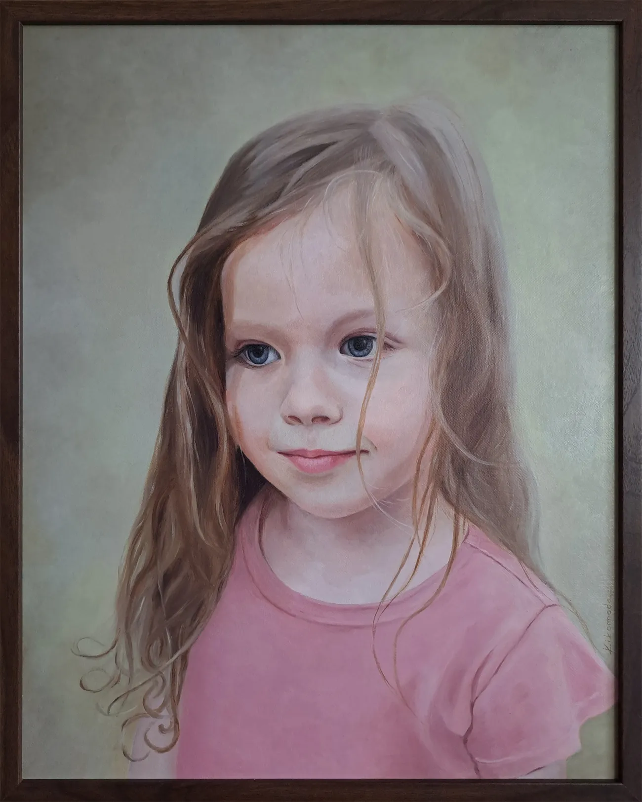 Portret dziewczynki | olej na płycie, 40x50 cm